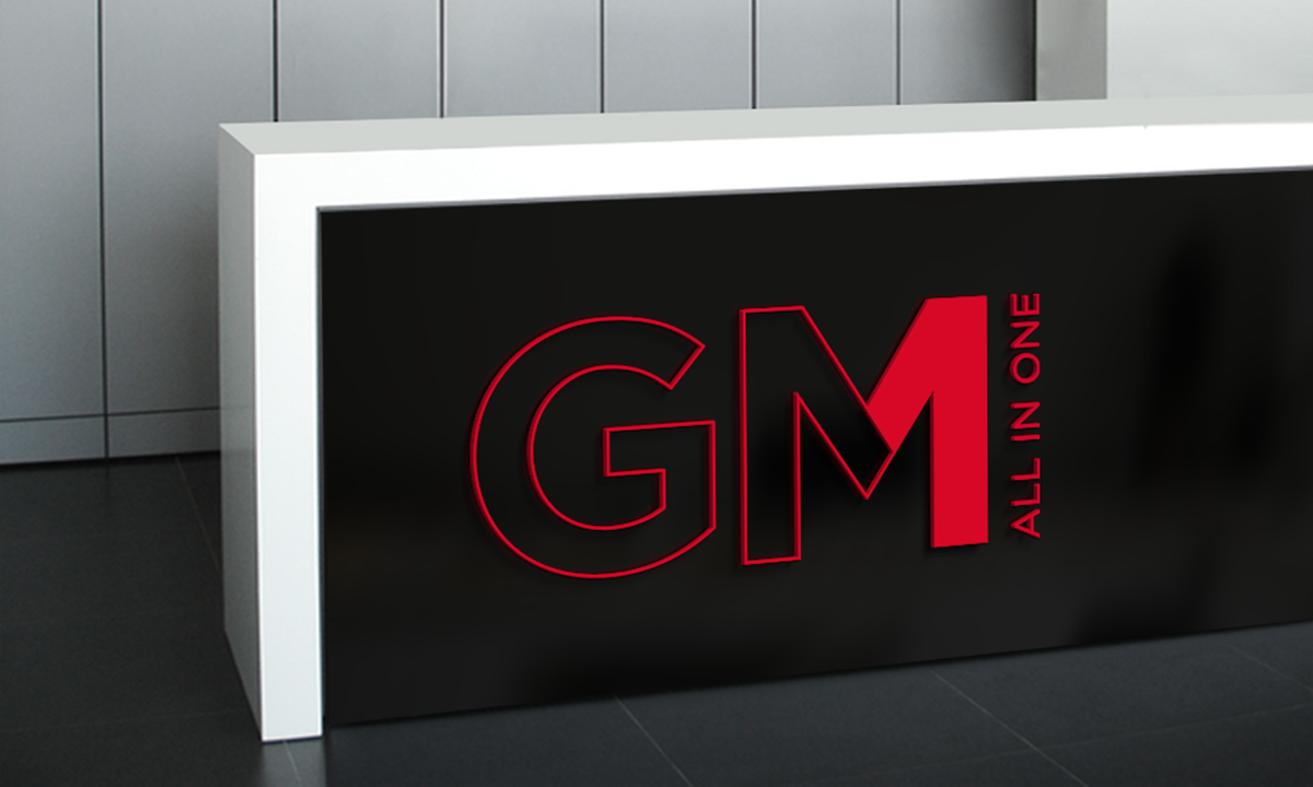 Marchio GM1 all-in-one reception stand fiera.