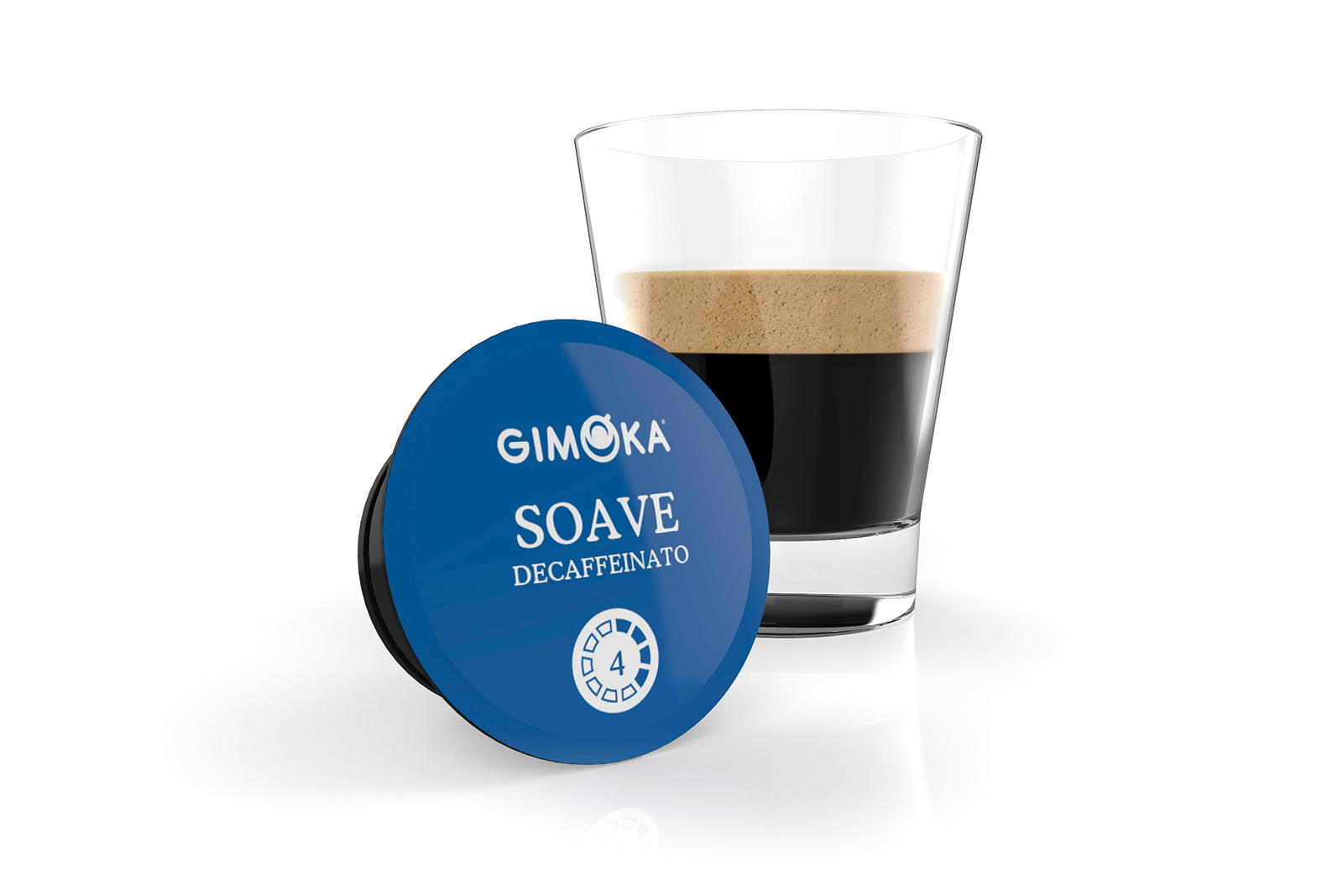 Gimoka capsule compatibili Caffitaly: rendering della capsula di miscela Soave.