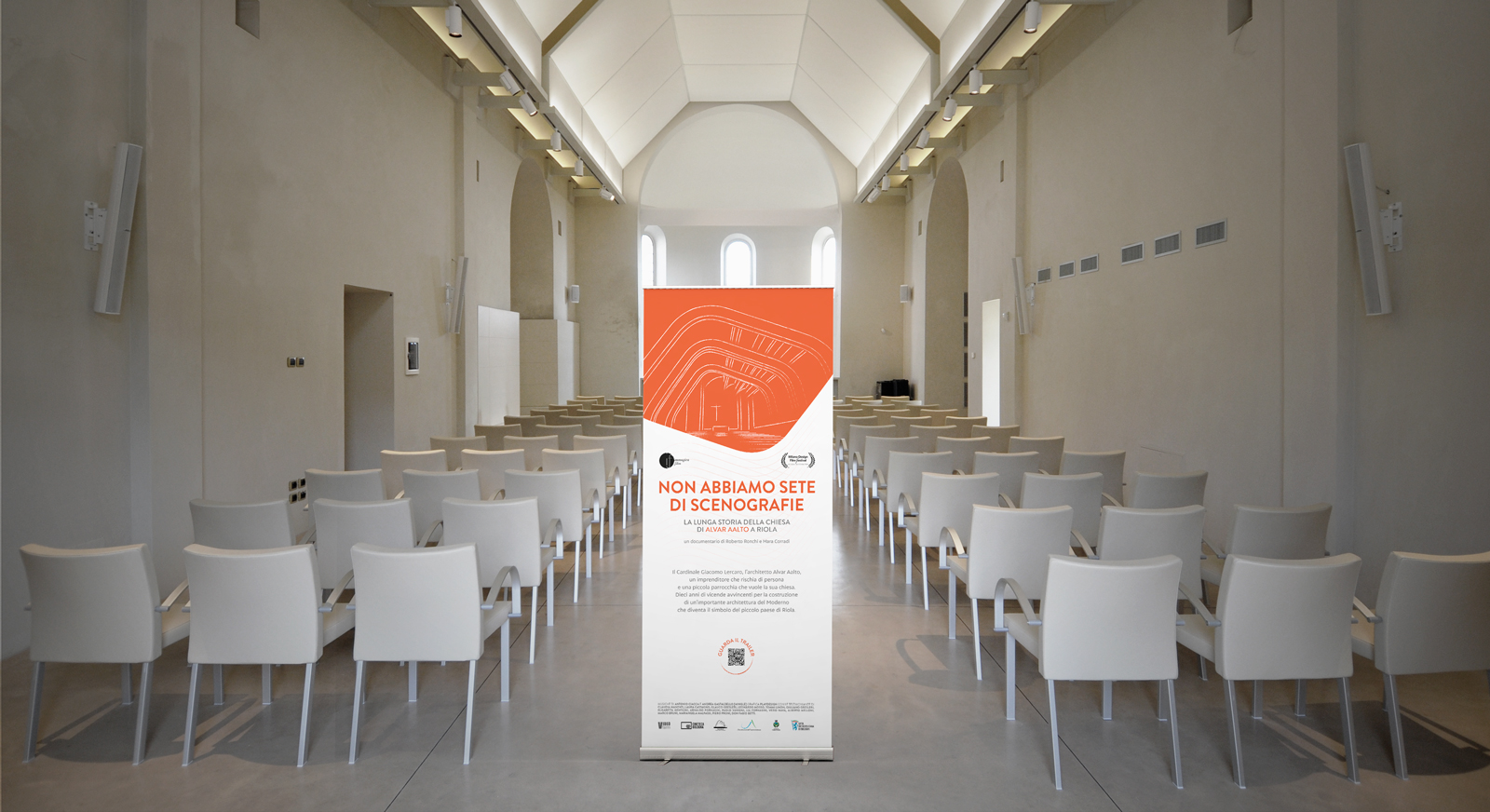 Roll-up per le presentazioni del film Non abbiamo sete di scenografie