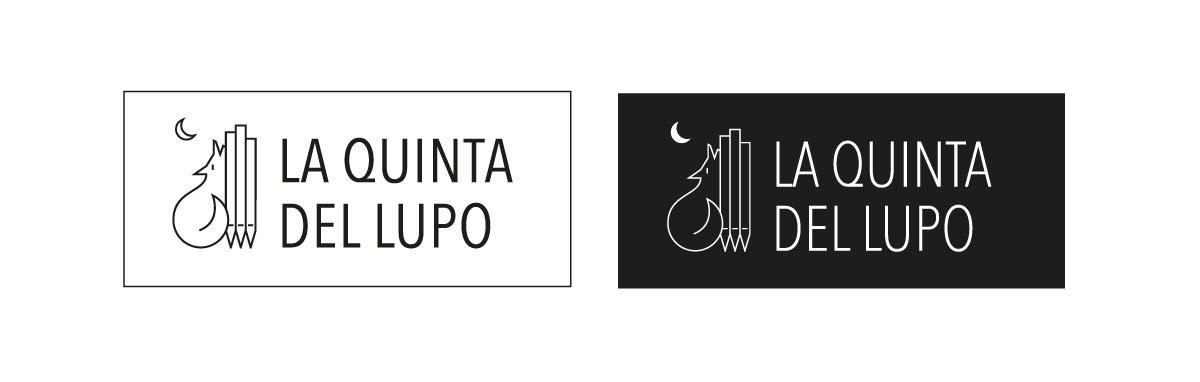 versioni alternative del marchio La Quinta del Lupo, con sviluppo orizzontale, sia in positivo che in negativo