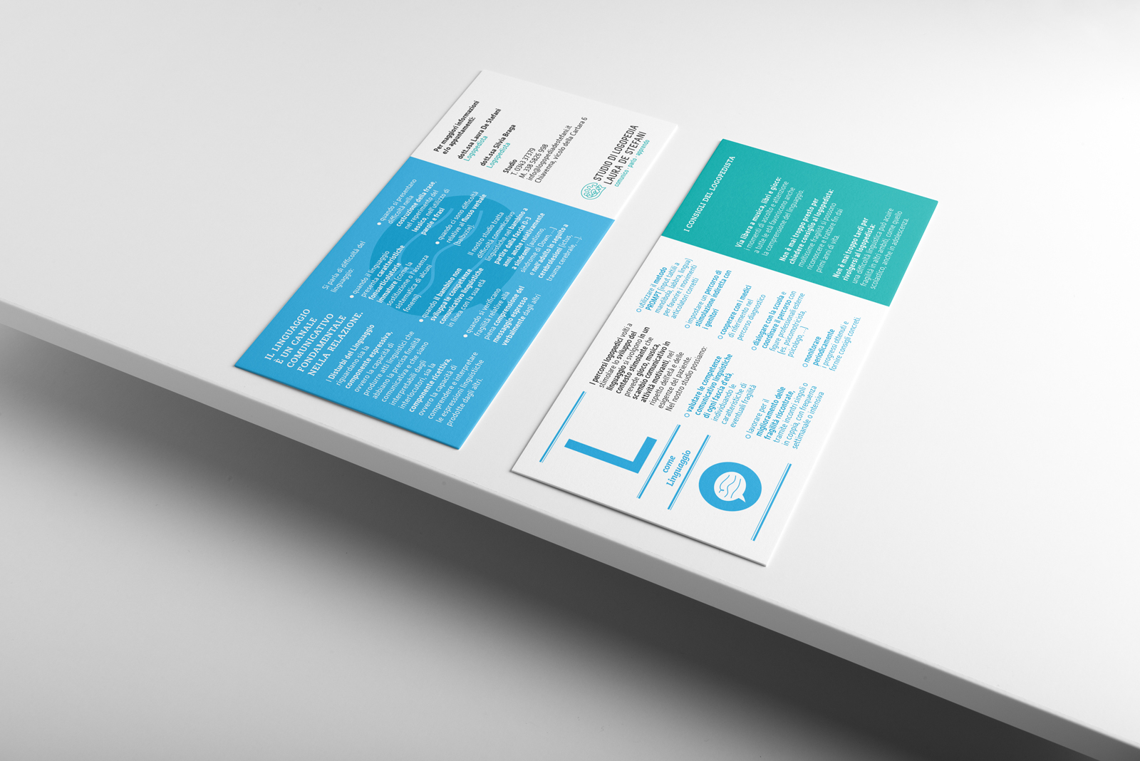 Flyer Linguaggio per lo Studio di Logopedia Laura De Stefani