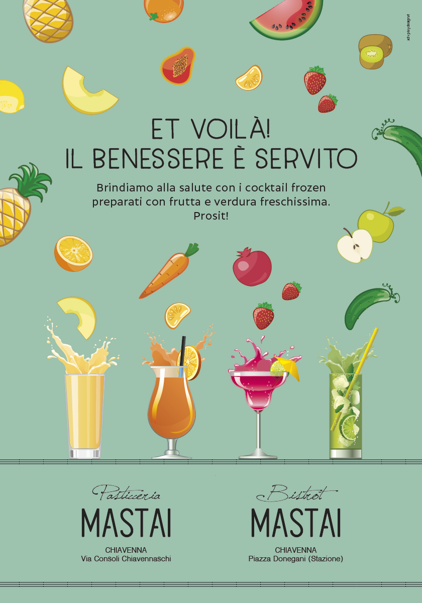 Pasticceria Mastai: adv cocktail frozen alla frutta