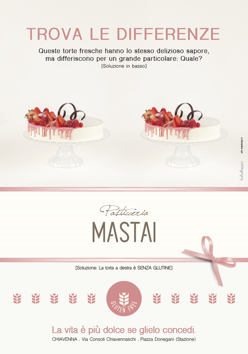 Pasticceria Mastai: adv torte fresche gluten free