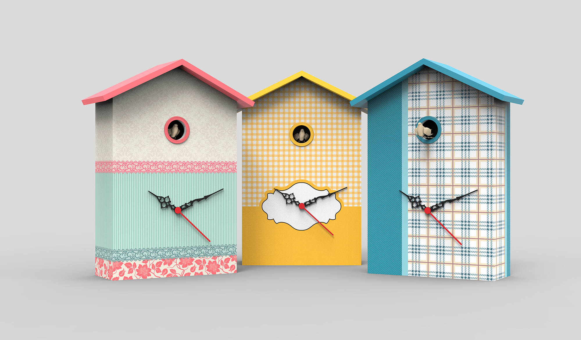Orologio a cucù collezione Textile
