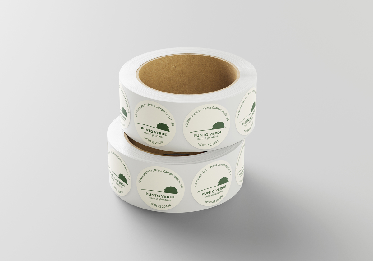 adesivi per confezione regalo Punto Verde