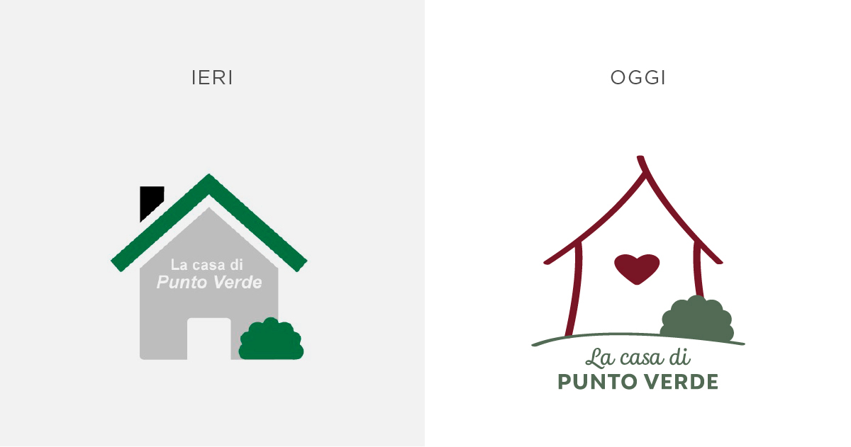 Il marchio La casa di Punto Verde ieri e oggi a confronto
