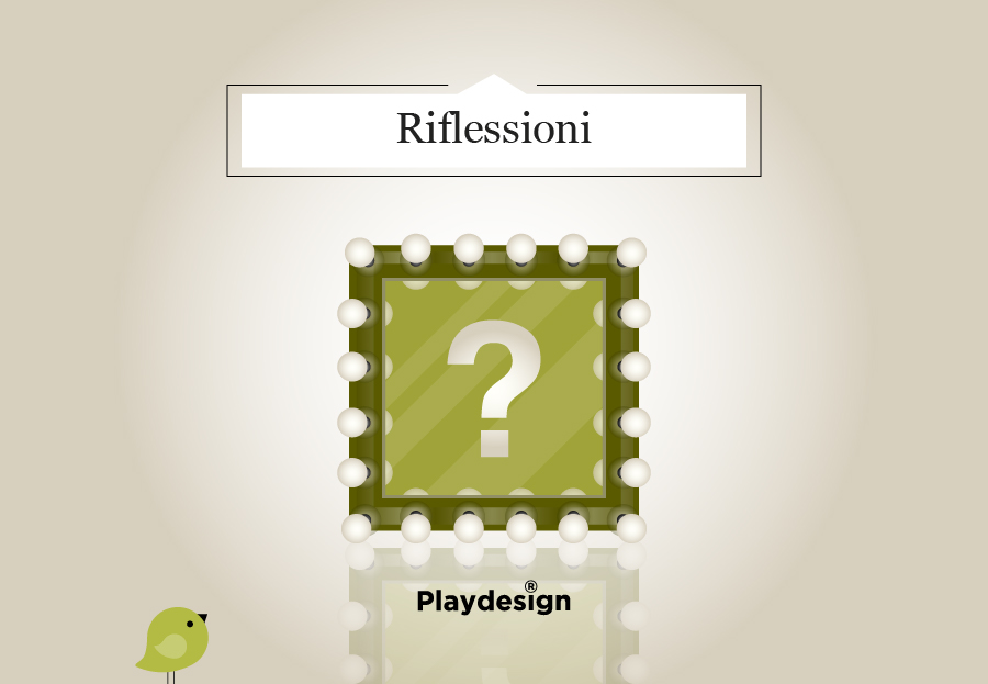specchio con punto interrogativo al centro