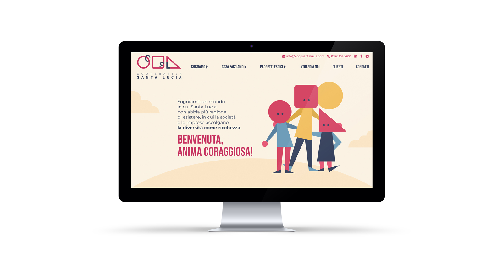 Home page del sito della cooperativa santa lucia